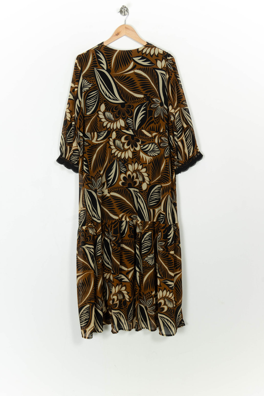 Robe Longue Noire et Marron - Taille XXL/44 de la marque Bleu Blanc Rouge | PARAD107926 - Vendu par Paradigme - Image 4