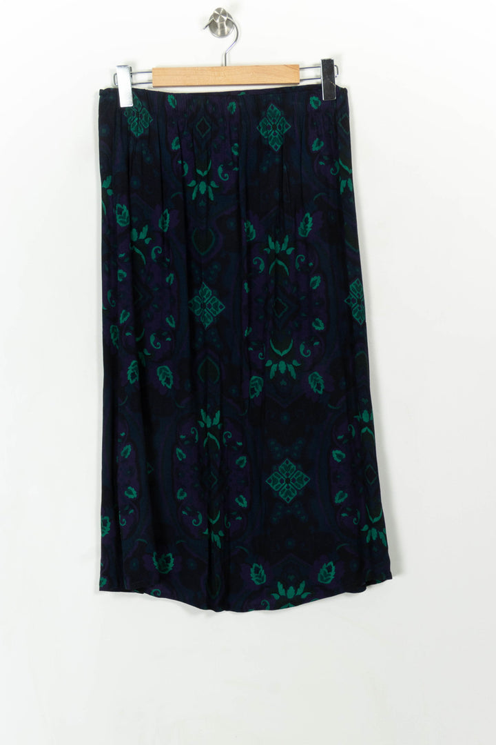Jupe Imprimée Violette et Verte - Taille XL/42 de la marque La Fée Maraboutée | PARAD107927 - Vendu par Paradigme - Image 4