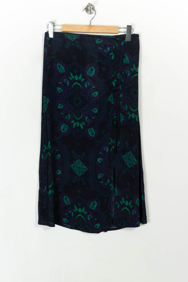 Jupe Imprimée Violette et Verte - Taille XL/42 de la marque La Fée Maraboutée | PARAD107927 - Vendu par Paradigme - Image 2
