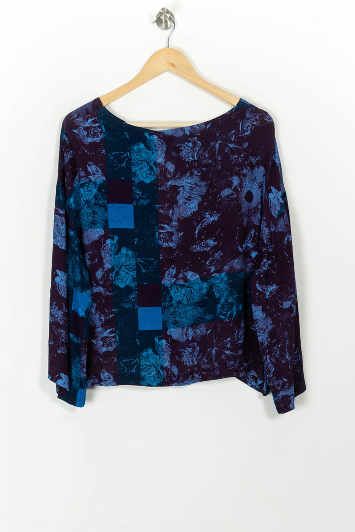 Blouse Violette et Bleue - Taille XL/42 de la marque La Fée Maraboutée | PARAD107928 - Vendu par Paradigme - Image 4