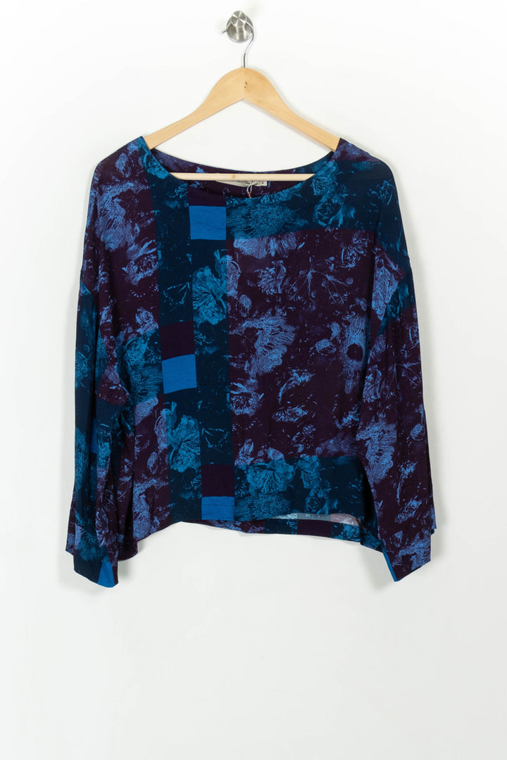 Blouse Violette et Bleue - Taille XL/42 de la marque La Fée Maraboutée | PARAD107928 - Vendu par Paradigme - Image 2
