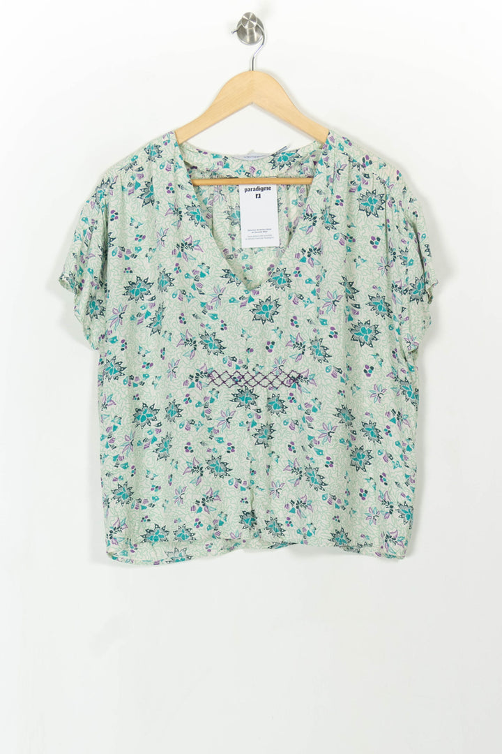 Blouse Verte et Lilas - Taille XXL/44 de la marque La Fée Maraboutée | PARAD107930 - Vendu par Paradigme - Image 2