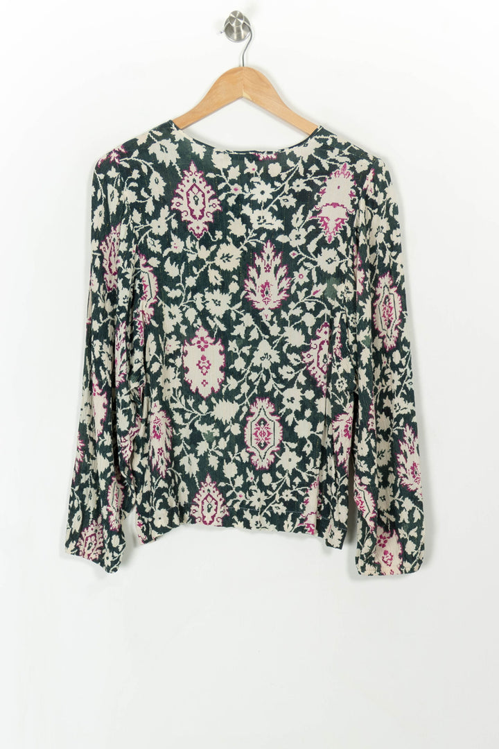 Blouse Bleu et Écru - Taille XXL/44 de la marque La Fée Maraboutée | PARAD107932 - Vendu par Paradigme - Image 4