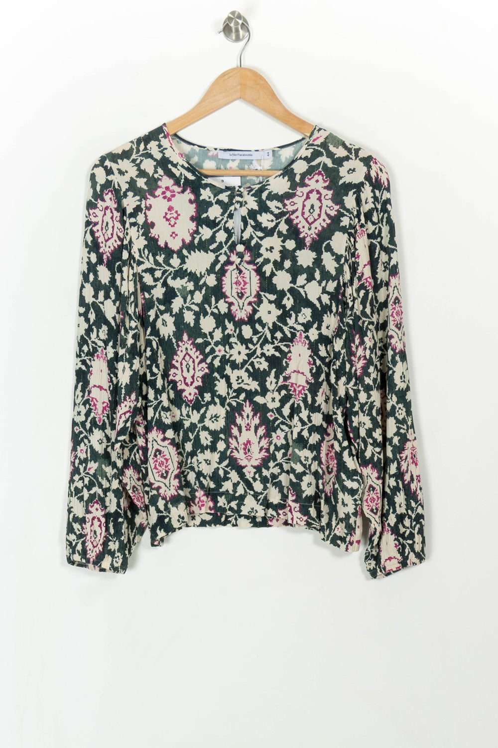 Blouse Bleu et Écru - Taille XXL/44 de la marque La Fée Maraboutée | PARAD107932 - Vendu par Paradigme - Image 2