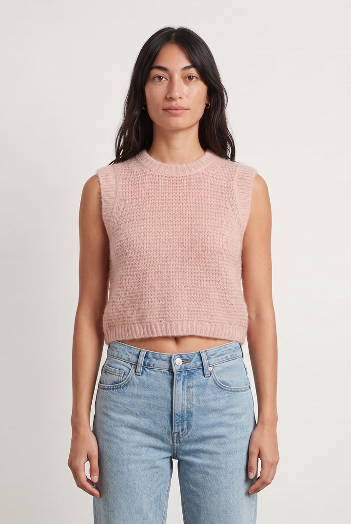 Pull Sans Manches Rose - Taille S/36 de la marque Sud express | PARAD107934 - Vendu par Paradigme - Image 1
