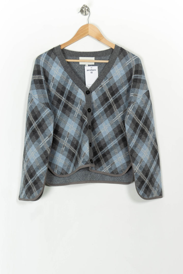 Cardigan Bleu et Gris - Taille S/36 de la marque Eric Bompard | PARAD107935 - Vendu par Paradigme - Image 2