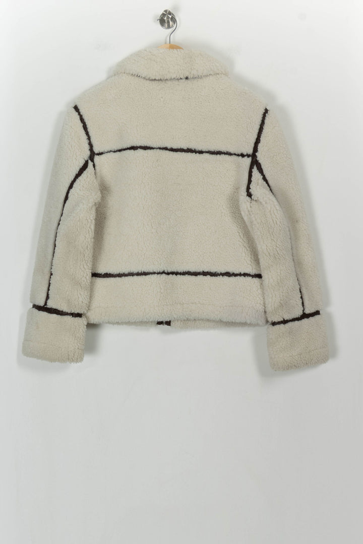Blouson En Mouton Beige et Marron - Taille S/36 de la marque Sud express | PARAD107940 - Vendu par Paradigme - Image 5
