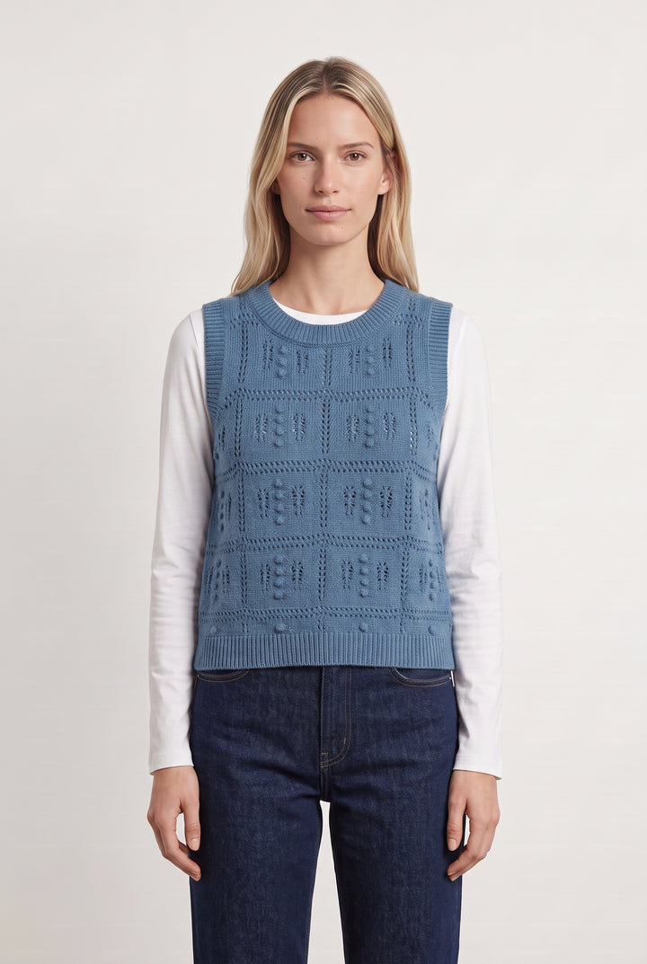 Débardeur Bleu - Taille XS/34 de la marque La Fée Maraboutée | PARAD107942 - Vendu par Paradigme - Image 1