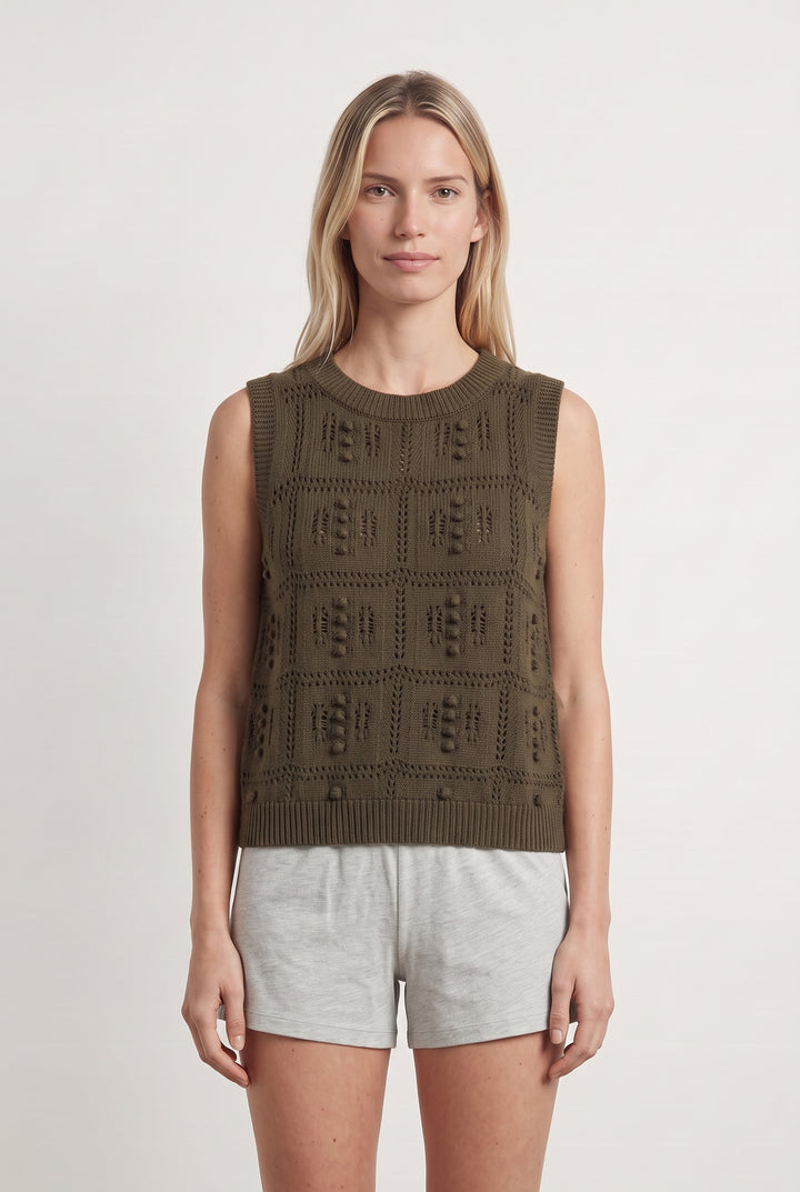 Débardeur Vert - Taille XS/34 de la marque La Fée Maraboutée | PARAD107943 - Vendu par Paradigme - Image 1