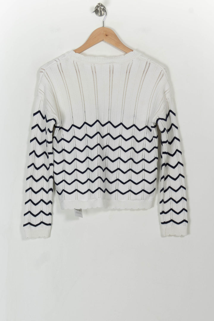 Pull Blanc et Bleu - Taille S/36 de la marque I.Code | PARAD107946 - Vendu par Paradigme - Image 4