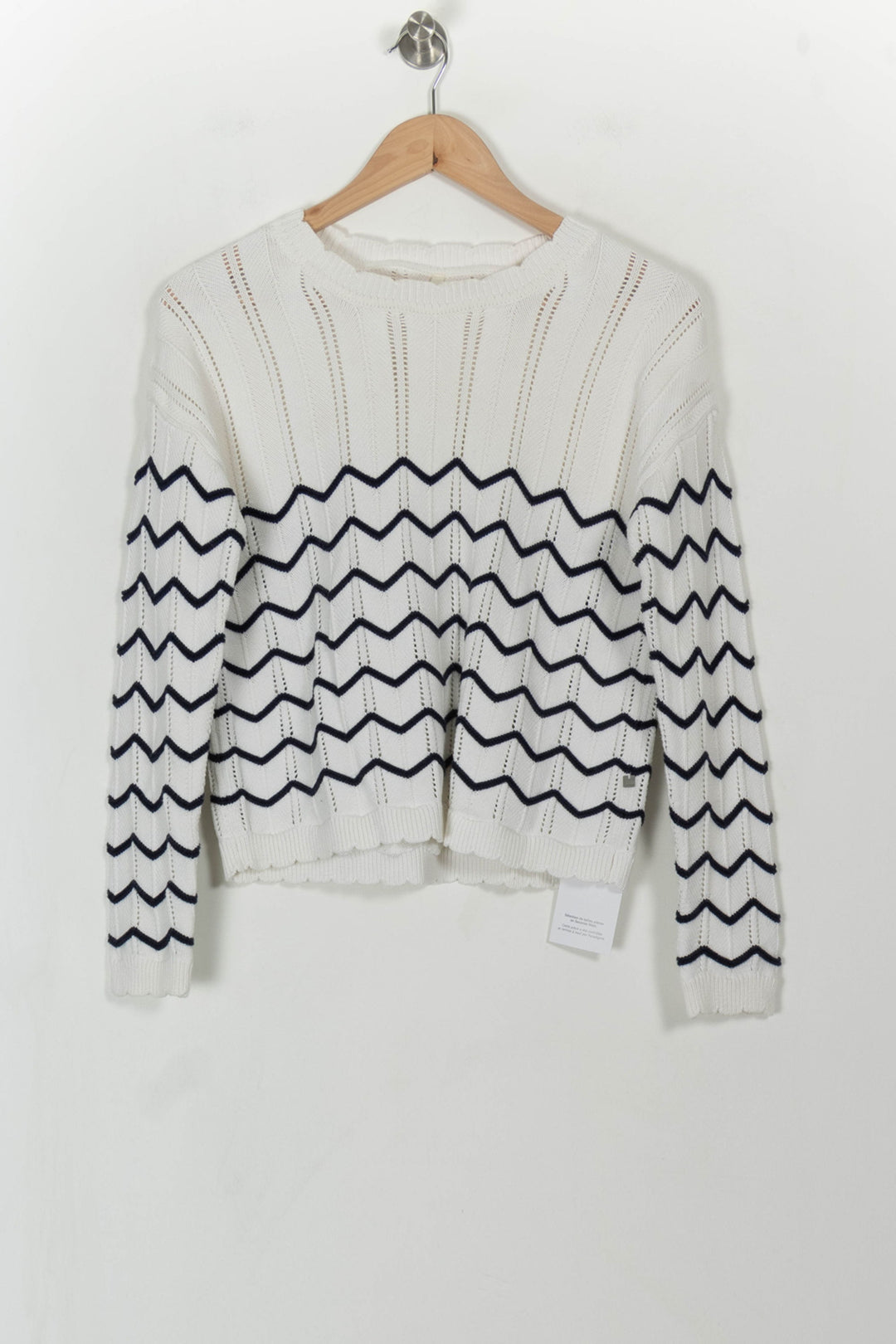 Pull Blanc et Bleu - Taille S/36 de la marque I.Code | PARAD107946 - Vendu par Paradigme - Image 2