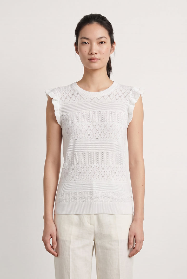 Débardeur Blanc - Taille S/36 de la marque IKKS | PARAD107948 - Vendu par Paradigme - Image 1