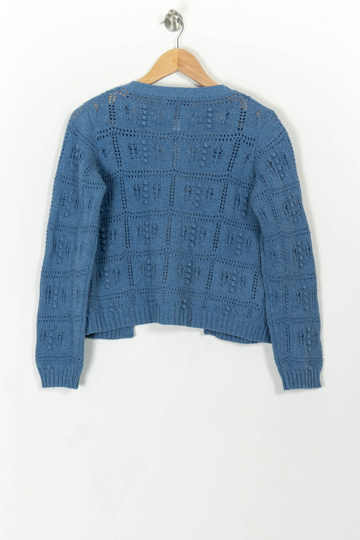 Cardigan Bleu - Taille XS/34 de la marque La Fée Maraboutée | PARAD107949 - Vendu par Paradigme - Image 4