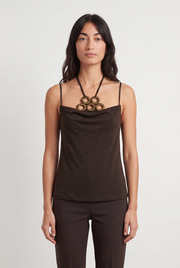 Top Marron - Taille XS/34 de la marque Kookai | PARAD107965 - Vendu par Paradigme - Image 1