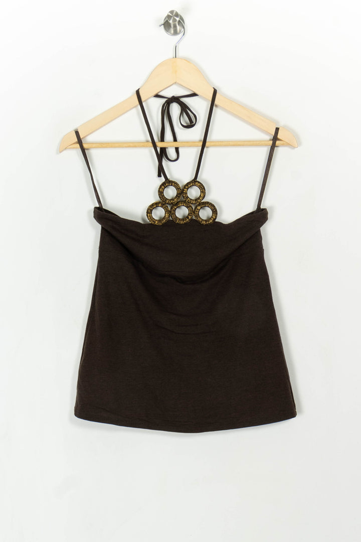 Top Marron - Taille XS/34 de la marque Kookai | PARAD107965 - Vendu par Paradigme - Image 2