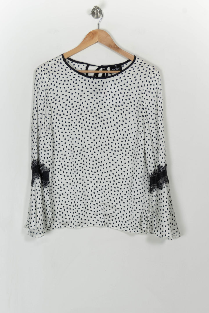 Blouse Blanche et Noire - Taille M/38 de la marque Kookai | PARAD107969 - Vendu par Paradigme - Image 2