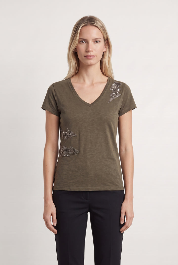 Tee-shirt Vert - Taille XS/34 de la marque IKKS | PARAD107971 - Vendu par Paradigme - Image 1