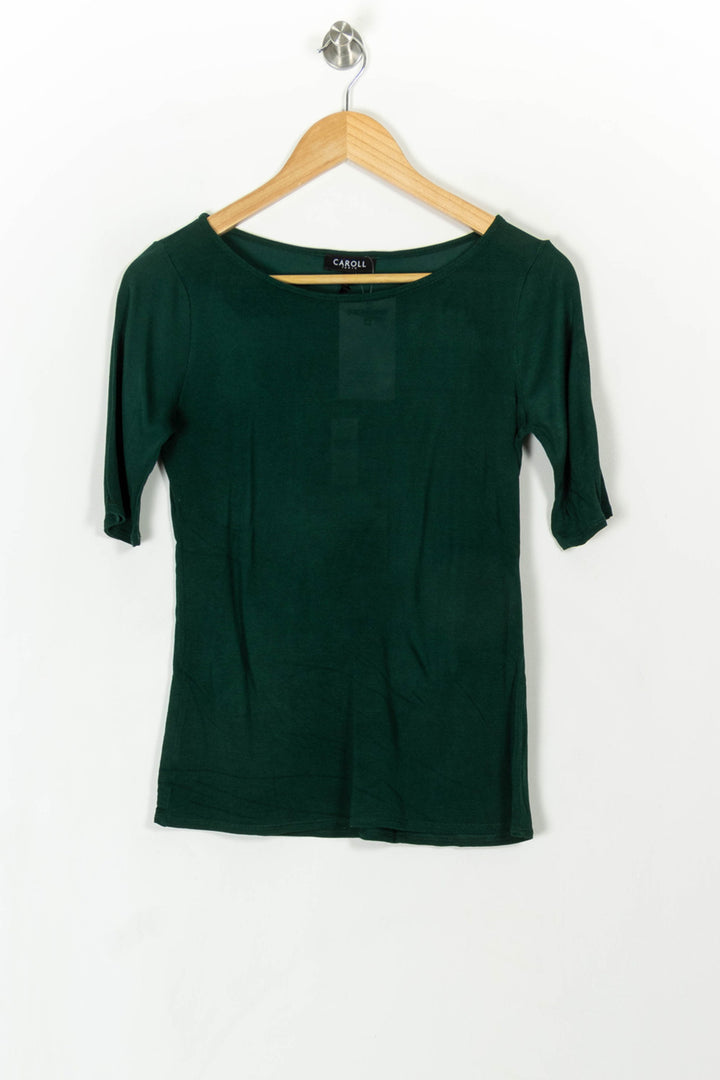Tee-shirt Vert - Taille S/36 de la marque Caroll | PARAD107973 - Vendu par Paradigme - Image 2