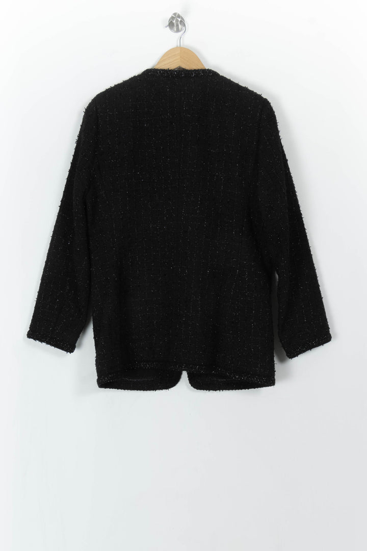 Veste En Tweed Noire - Taille M/38 de la marque Weill | PARAD107978 - Vendu par Paradigme - Image 4