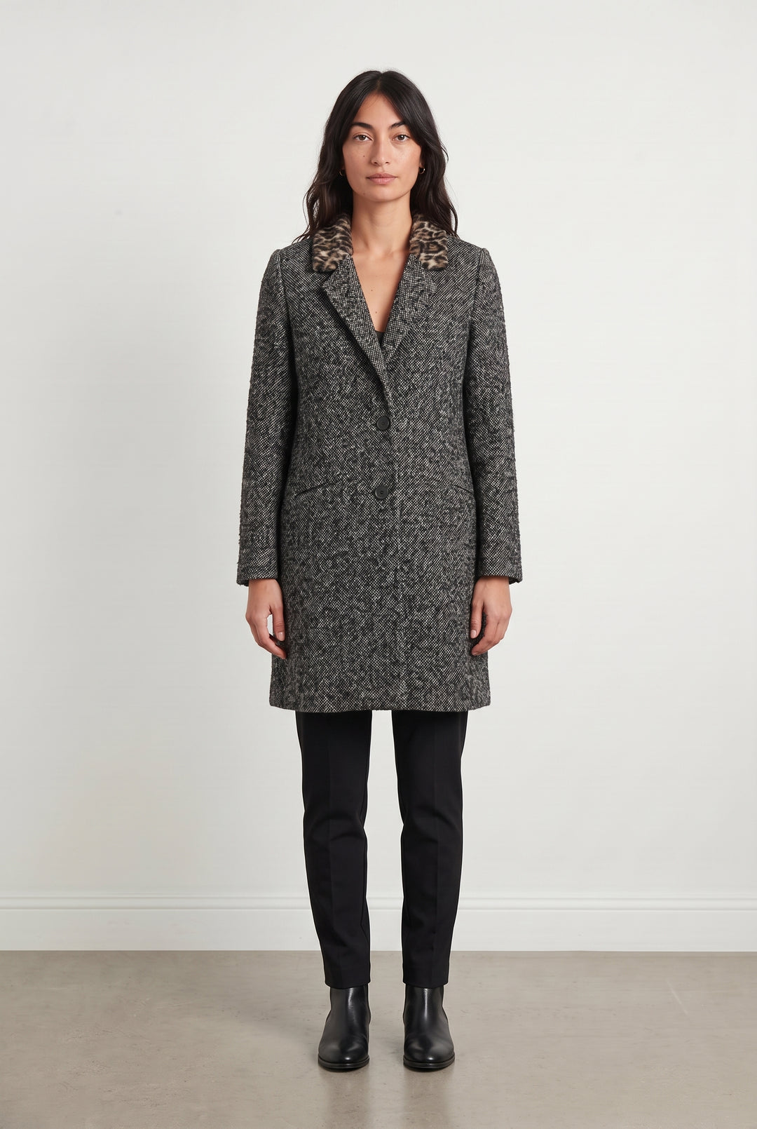Manteau Gris et Marron - Taille S/36 de la marque IKKS | PARAD107986 - Vendu par Paradigme - Image 1