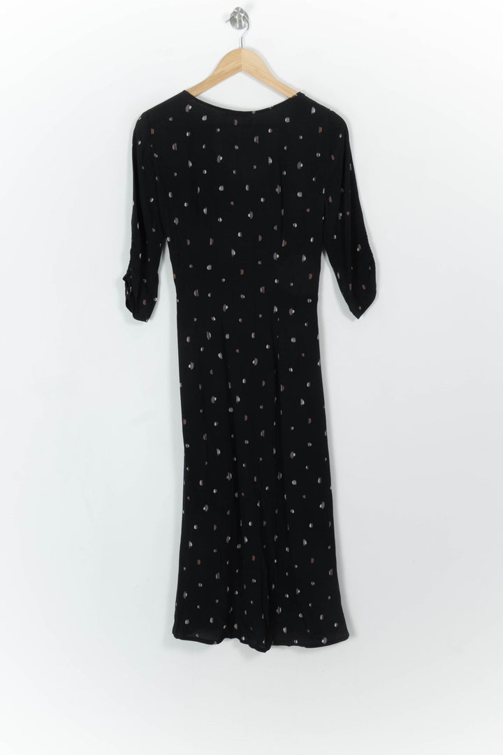 Robe Portefeuille Noire et Beige - Taille XS/34 de la marque Sessùn | PARAD107987 - Vendu par Paradigme - Image 4