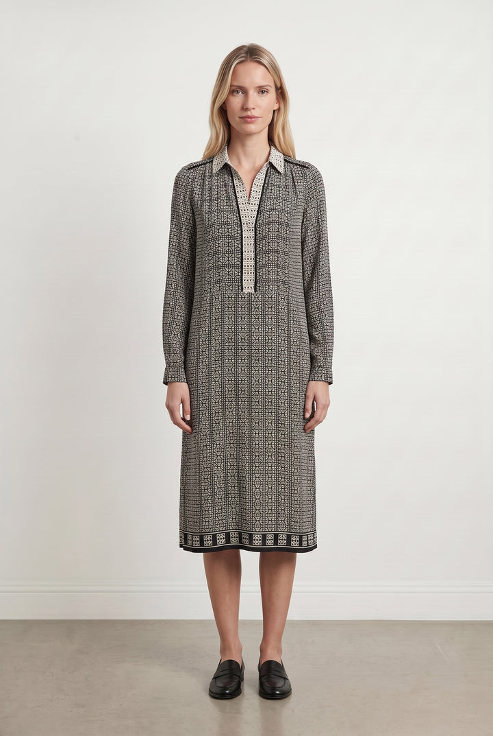 Robe Chemise Noire et Blanche - Taille XS/34 de la marque Comptoir des Cotonniers | PARAD107989 - Vendu par Paradigme - Image 1