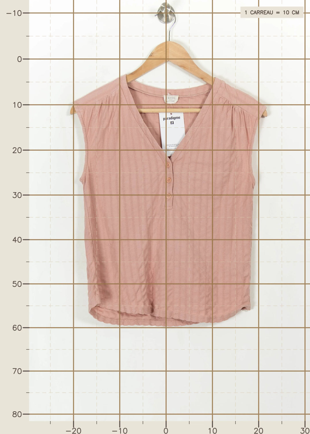 Blouse Sans Manches Rose - Taille XS/34 de la marque Ekyog | PARAD107995 - Vendu par Paradigme - Image 4