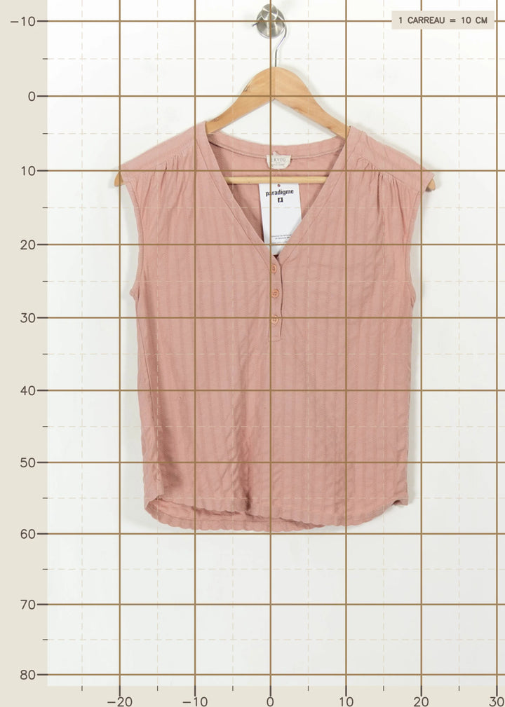 Blouse Sans Manches Rose - Taille XS/34 de la marque Ekyog | PARAD107995 - Vendu par Paradigme - Image 4