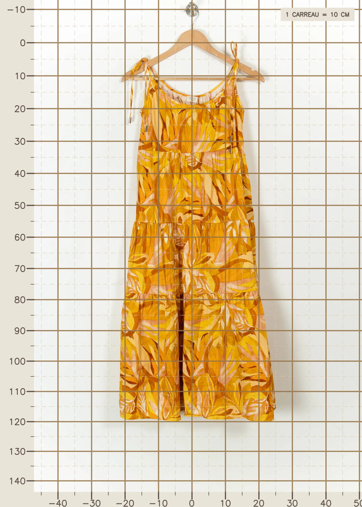Robe Longue Jaune et Orange - Taille S/36 de la marque Ekyog | PARAD107996 - Vendu par Paradigme - Image 4