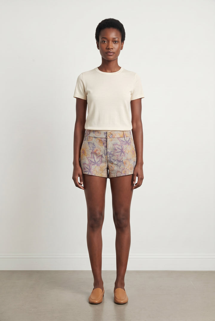 Short Imprimé Beige et Violet - Taille S/36 de la marque Zadig&Voltaire | PARAD107998 - Vendu par Paradigme - Image 1