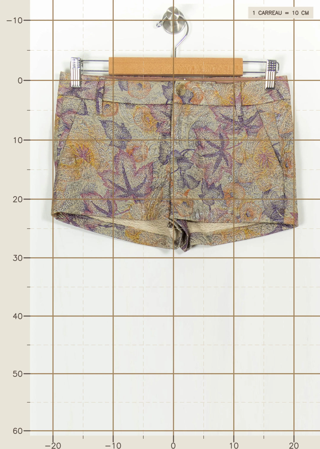 Short Imprimé Beige et Violet - Taille S/36 de la marque Zadig&Voltaire | PARAD107998 - Vendu par Paradigme - Image 4