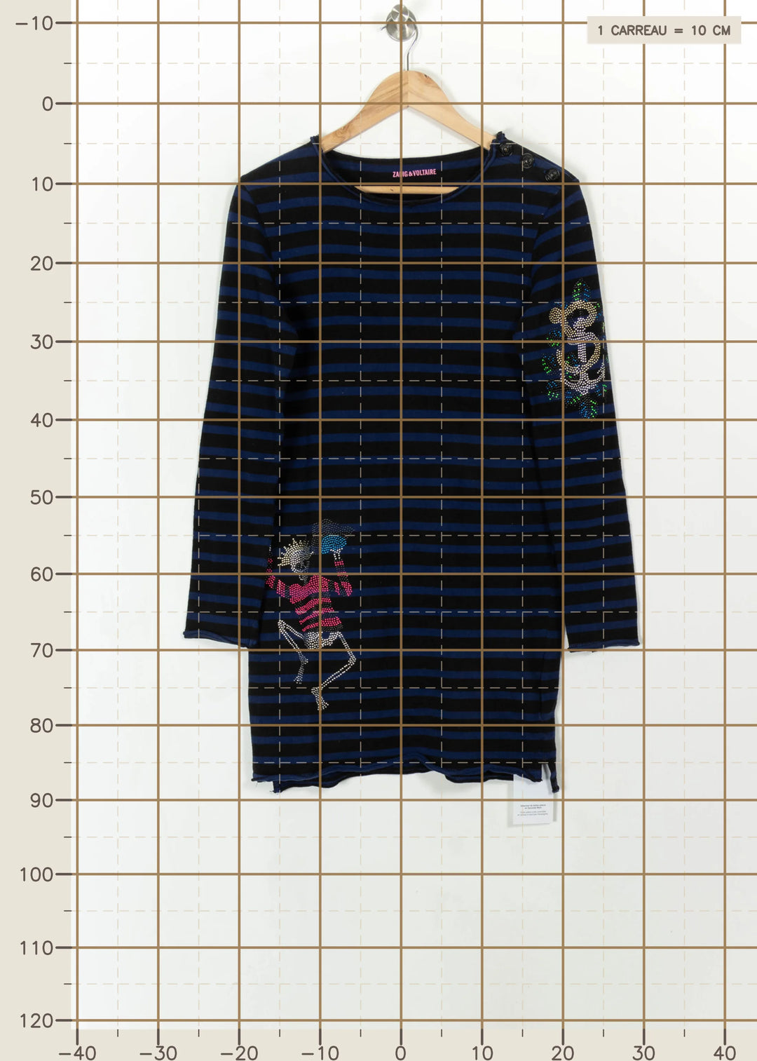 Robe Courte Noire et Bleue - Taille M/38 de la marque Zadig&Voltaire | PARAD107999 - Vendu par Paradigme - Image 4