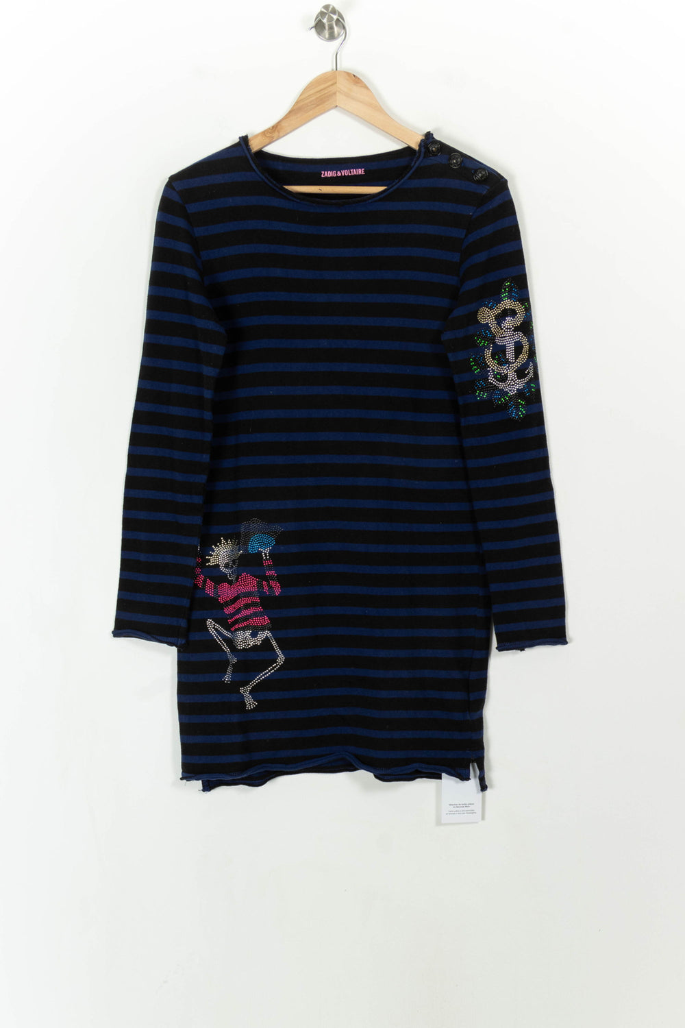 Robe Courte Noire et Bleue - Taille M/38 de la marque Zadig&Voltaire | PARAD107999 - Vendu par Paradigme - Image 2