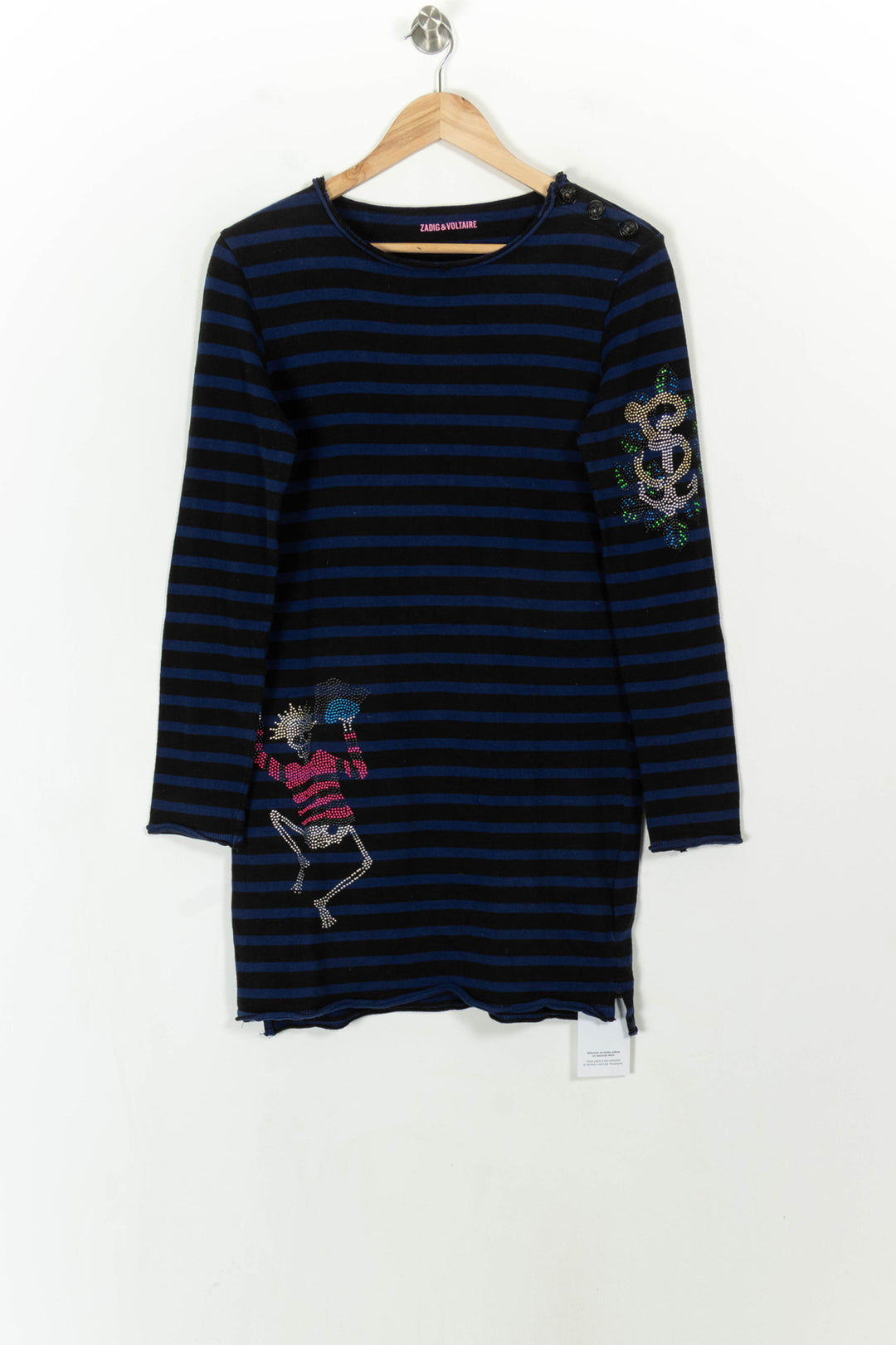 Robe Courte Noire et Bleue - Taille M/38 de la marque Zadig&Voltaire | PARAD107999 - Vendu par Paradigme - Image 2