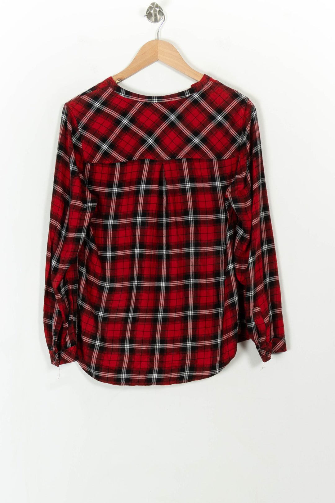 Chemise à Carreaux Bordeaux et Noire - Taille M/38 de la marque Caroll | PARAD108001 - Vendu par Paradigme - Image 5