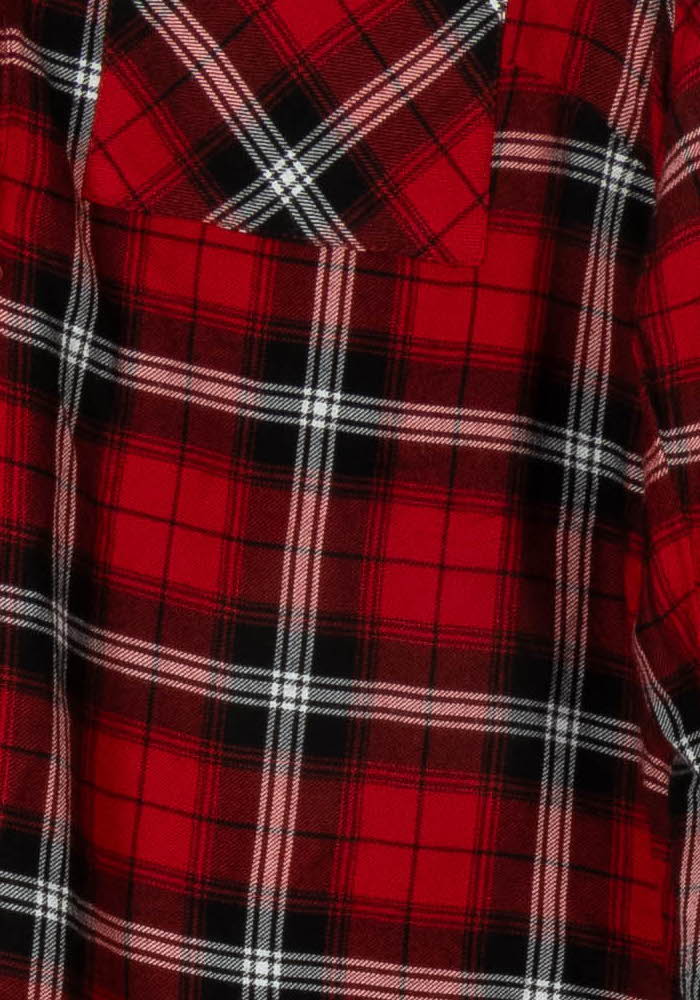 Chemise à Carreaux Bordeaux et Noire - Taille M/38 de la marque Caroll | PARAD108001 - Vendu par Paradigme - Image 3