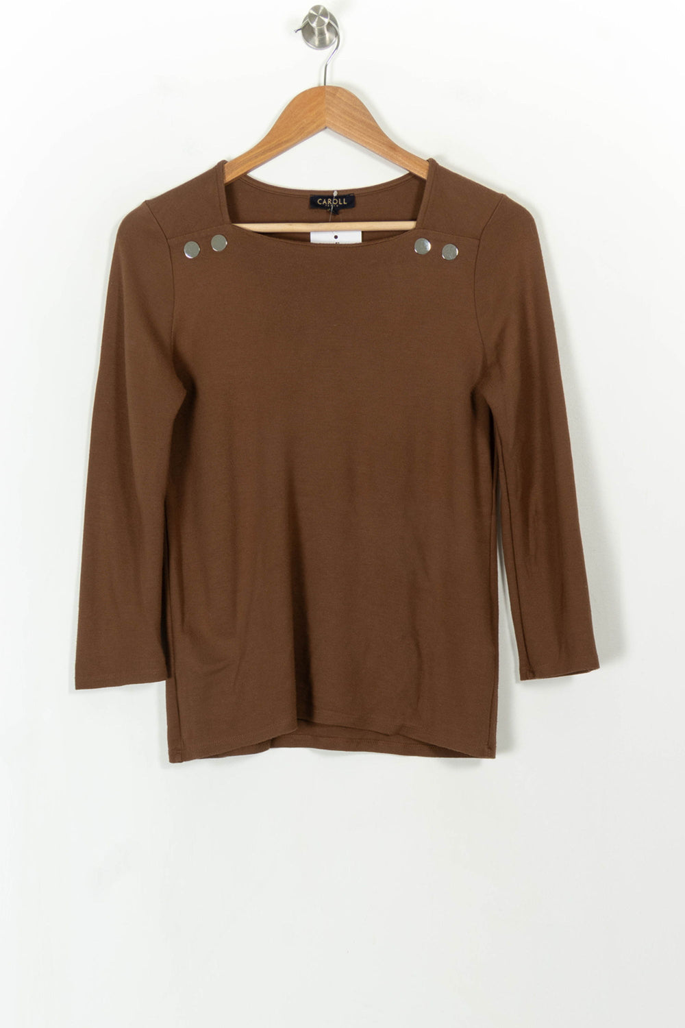 Tee-shirt Marron - Taille S/36 de la marque Caroll | PARAD108004 - Vendu par Paradigme - Image 2
