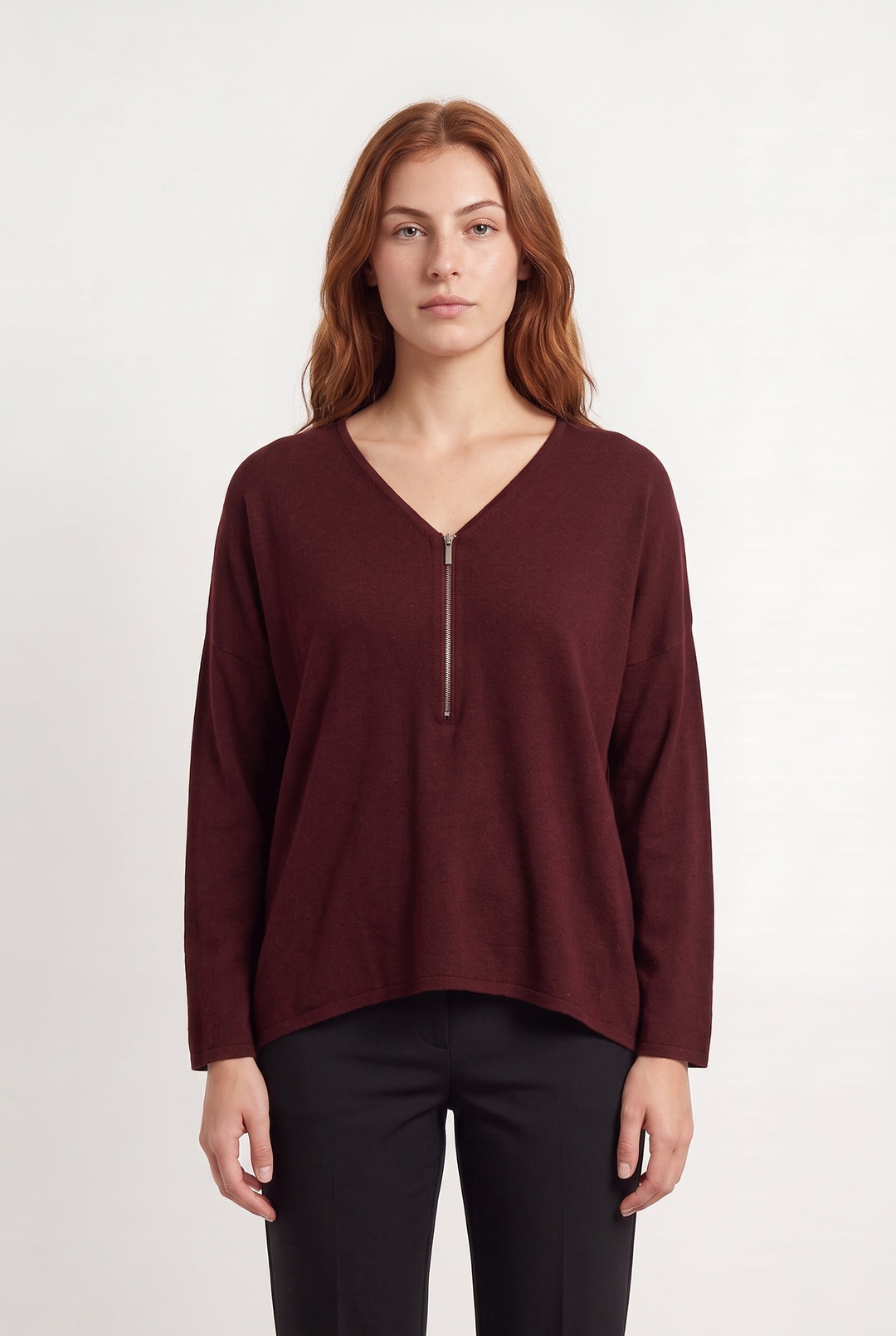 Blouse Bordeaux - Taille S/36 de la marque Sud express | PARAD108006 - Vendu par Paradigme - Image 1