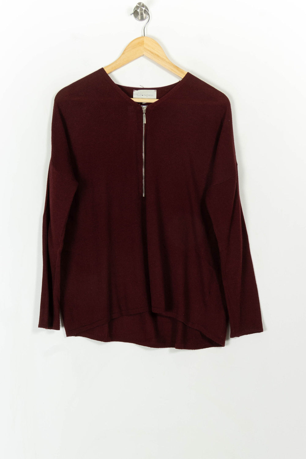 Blouse Bordeaux - Taille S/36 de la marque Sud express | PARAD108006 - Vendu par Paradigme - Image 2