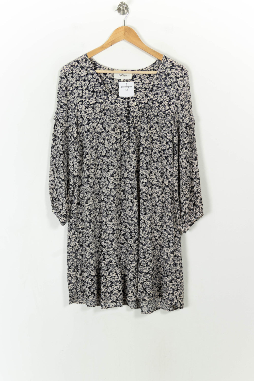 Robe Courte Bleue et Blanche - Taille S/36 de la marque ba&sh | PARAD108010 - Vendu par Paradigme - Image 2