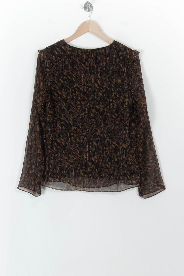 Blouse Marron et Noire - Taille M/38 de la marque Sud express | PARAD108012 - Vendu par Paradigme - Image 5