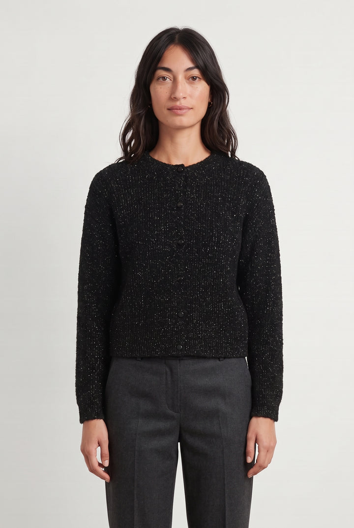 Cardigan Noir - Taille S/36 de la marque La Fée Maraboutée | PARAD108017 - Vendu par Paradigme - Image 1