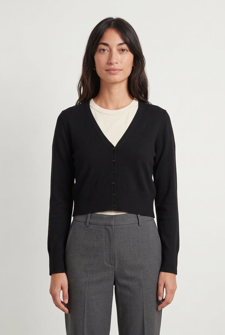 Cardigan Noir - Taille S/36 de la marque La Fée Maraboutée | PARAD108019 - Vendu par Paradigme - Image 1
