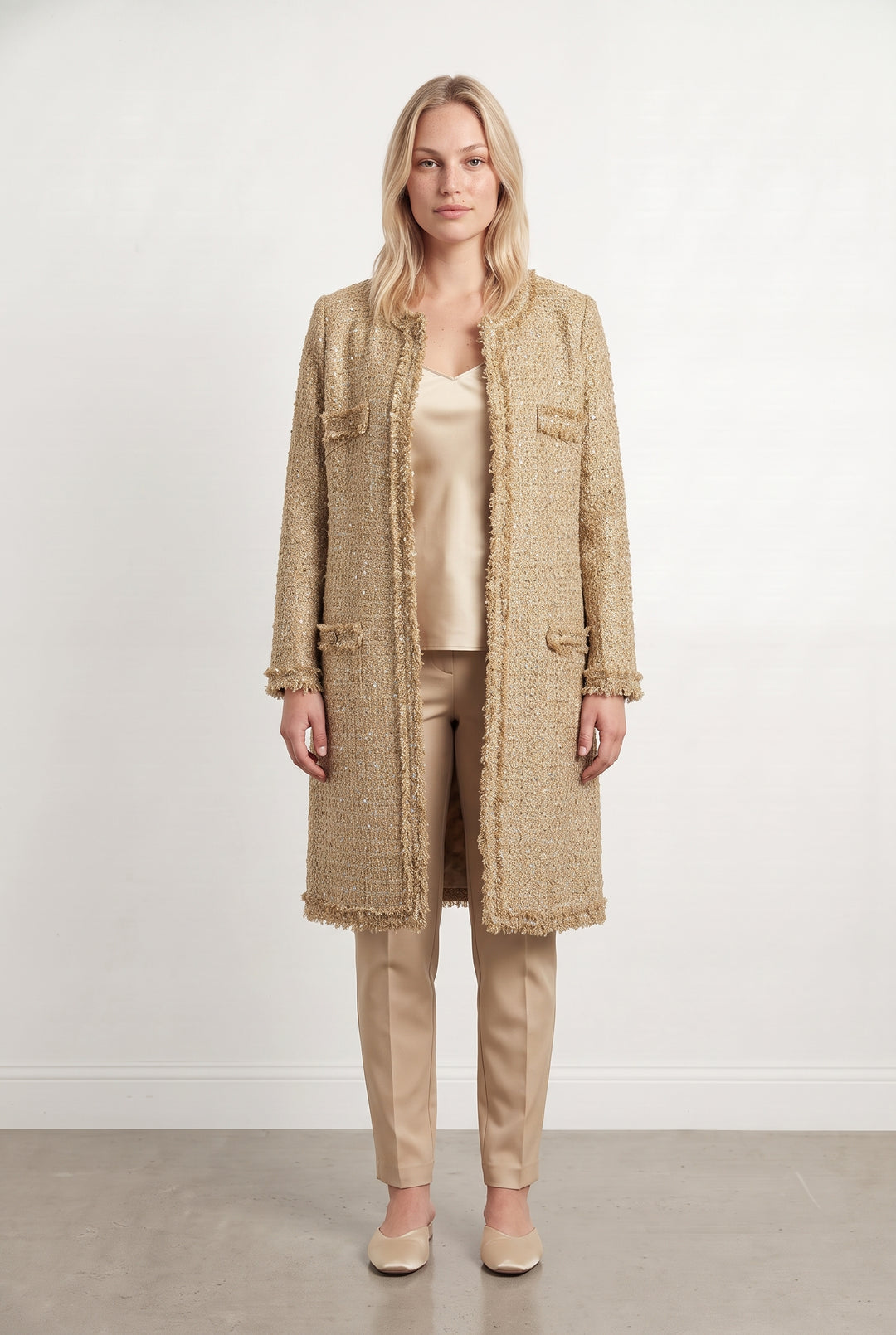 Manteau Long Doré - Taille L/40 de la marque Weill | PARAD108022 - Vendu par Paradigme - Image 1
