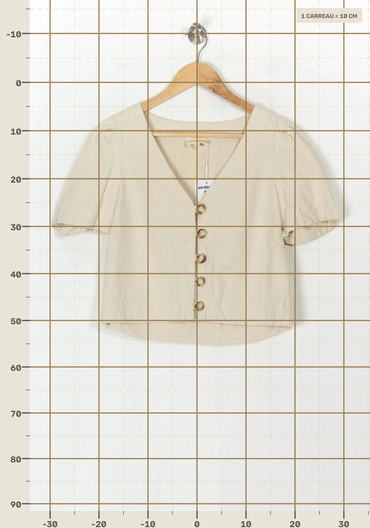 Blouse Beige - Taille S/36 de la marque Sézane | PARAD108037 - Vendu par Paradigme - Image 4