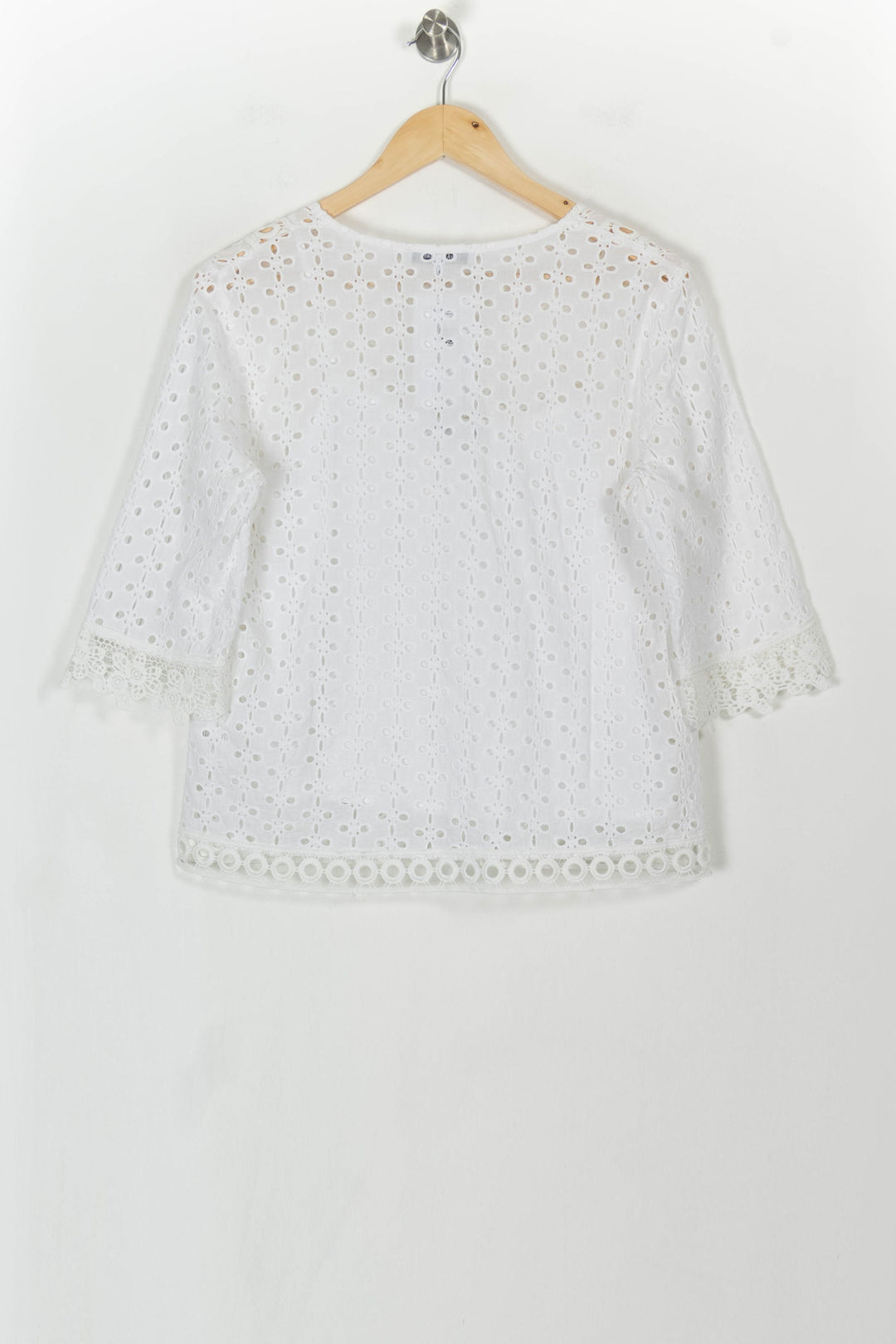 Blouse Brodée Blanche - Taille L/40 de la marque Gerard Darel | PARAD108078 - Vendu par Paradigme - Image 4