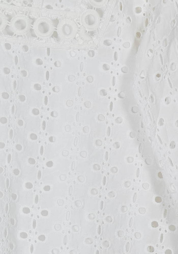 Blouse Brodée Blanche - Taille L/40 de la marque Gerard Darel | PARAD108078 - Vendu par Paradigme - Image 3