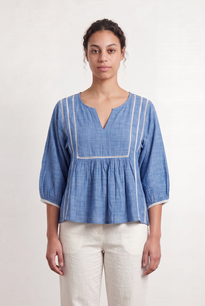 Blouse Bleue - Taille XL/42 de la marque Maison 123 | PARAD108081 - Vendu par Paradigme - Image 1
