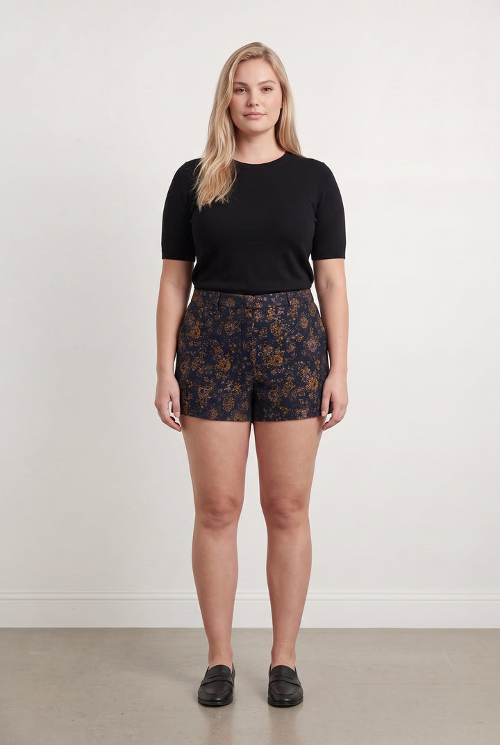Short Noir et Jaune - Taille XXL/44 de la marque Caroll | PARAD108089 - Vendu par Paradigme - Image 1