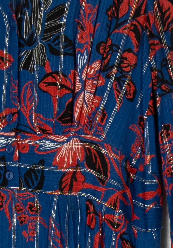 Robe Longue Bleue et Rouge - Taille XS/34 de la marque Sud express | PARAD108115 - Vendu par Paradigme - Image 3